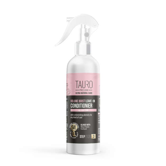TAURO PRO LINE Ultra Natural Care spray volume boost leave-in conditioner for dogs and cats coat 