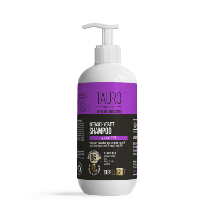TAURO PRO LINE Ultra Natural Care intense hydrate shampoo for dogs and cats skin and coat 