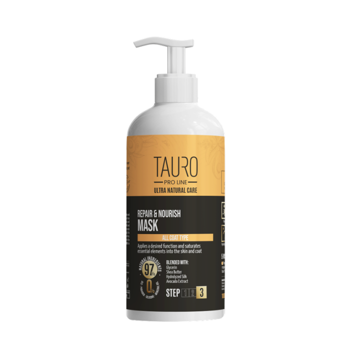 TAURO PRO LINE Ultra Natural Care repair and nourish mask for dogs and cats skin and coat 