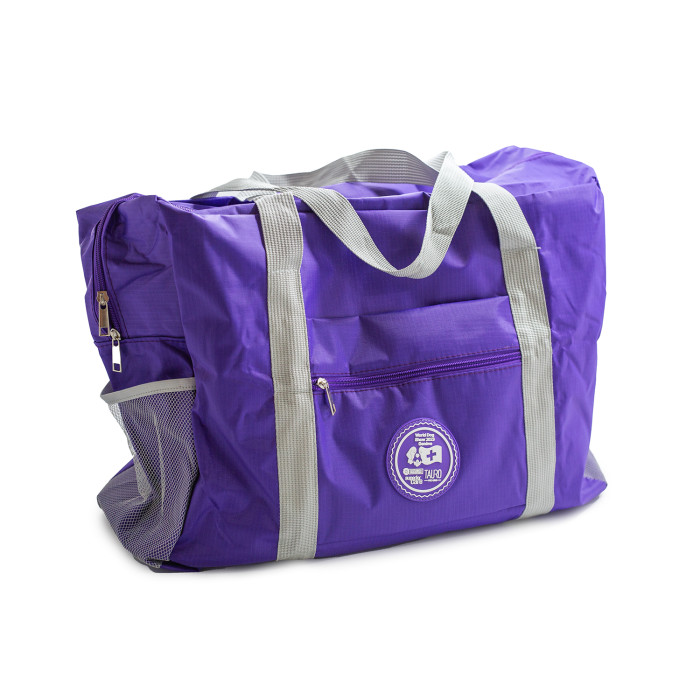 WORLD DOG SHOW дорожная сумка с ручками, фиолетового цвета, с логотипом 