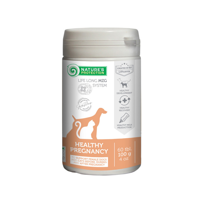 NATURE'S PROTECTION Healthy Pregnancy, complementary feed for adult dogs and cats to support female dogs and cats before, during and after pregnancy 