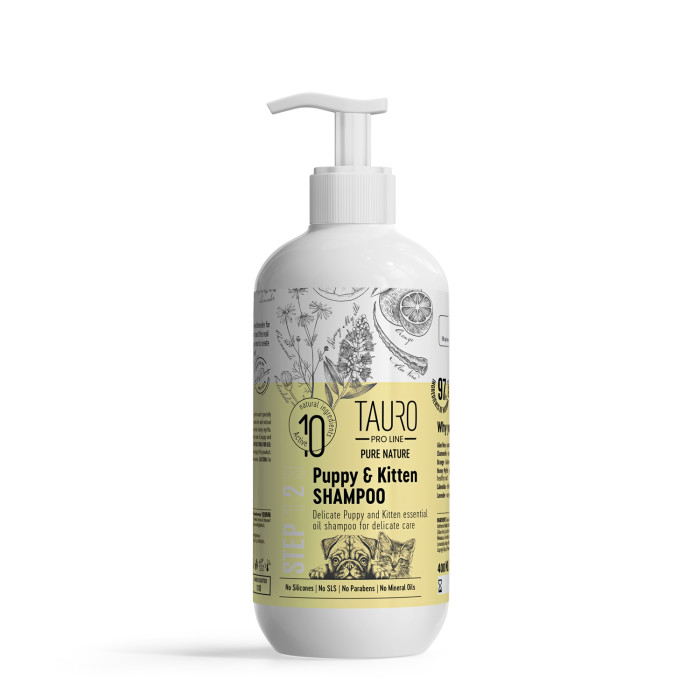 TAURO PRO LINE Pure Nature Delicate Puppy & Kitten, gentle coat shampoo for puppies and kittens 