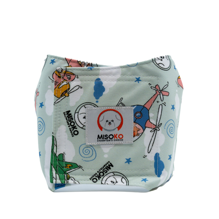 MISOKO reusable diapers set for male dogs, Voyage 