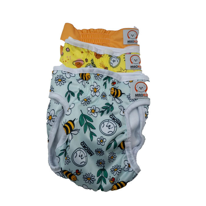 MISOKO reusable diapers set for female dogs, Sweet Dream 