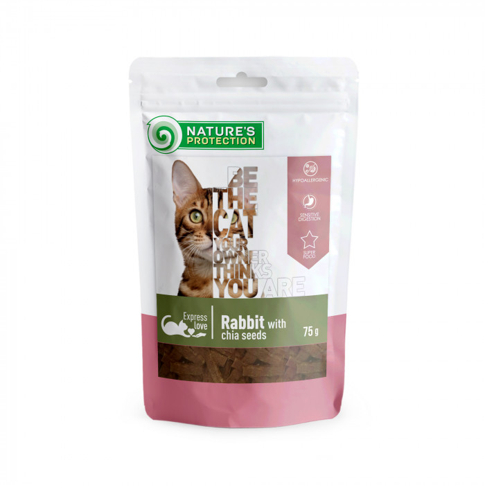 NATURE'S PROTECTION snack for cats rabbit with chia seeds 