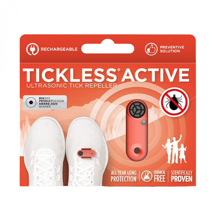 TICKLESS ultrasonic pendant for humans against ticks and fleas, rechargeable 