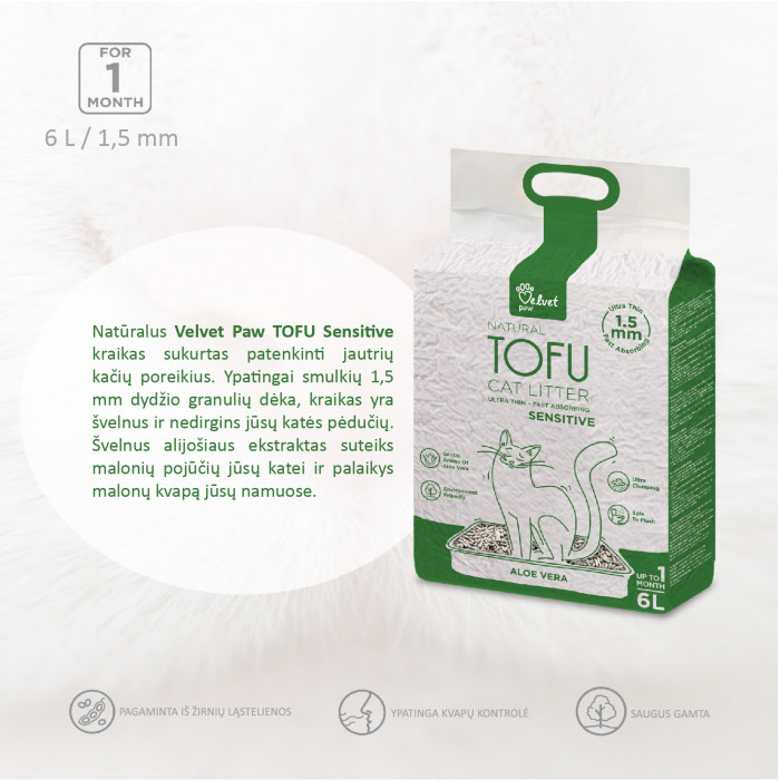 VELVET PAW TOFU litter for sensitive cats 