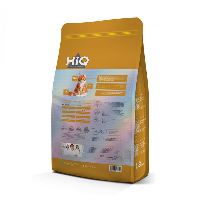 HIQ dry food for senior cats with poultry 