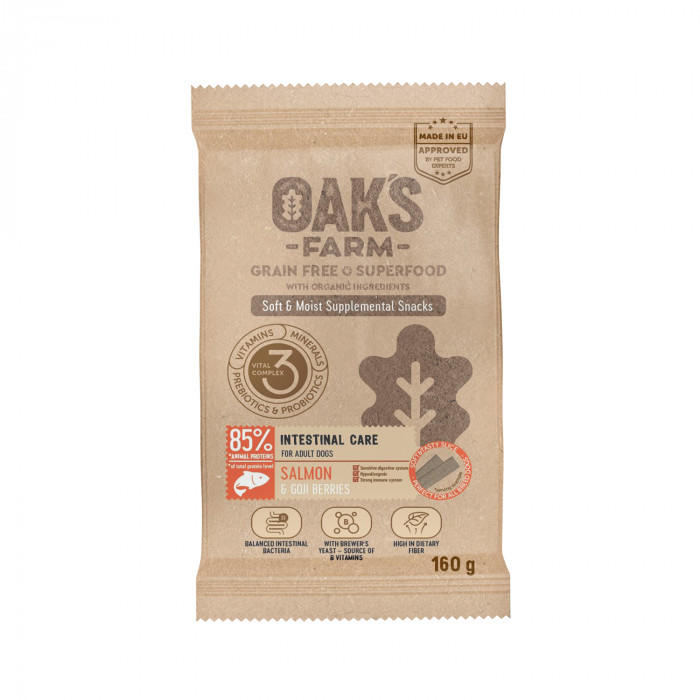 OAK'S FARM Intestinal Care with Salmon Adult All breeds feed supplement-snack with salmon for adult dogs 