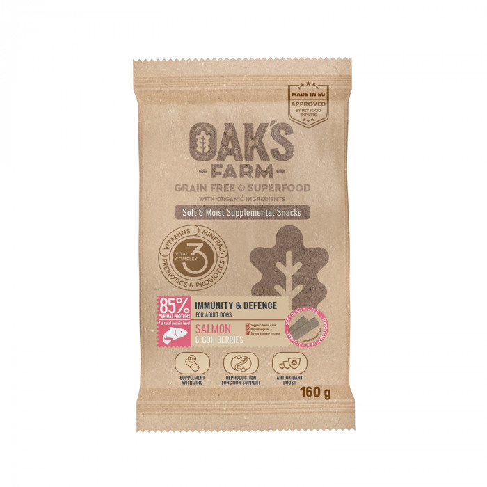 OAK'S FARM Immunity & defense with Salmon Adult All breeds feed supplement-snack with salmon for adult dogs 