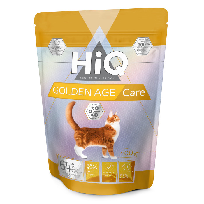HIQ dry food for senior cats with poultry 