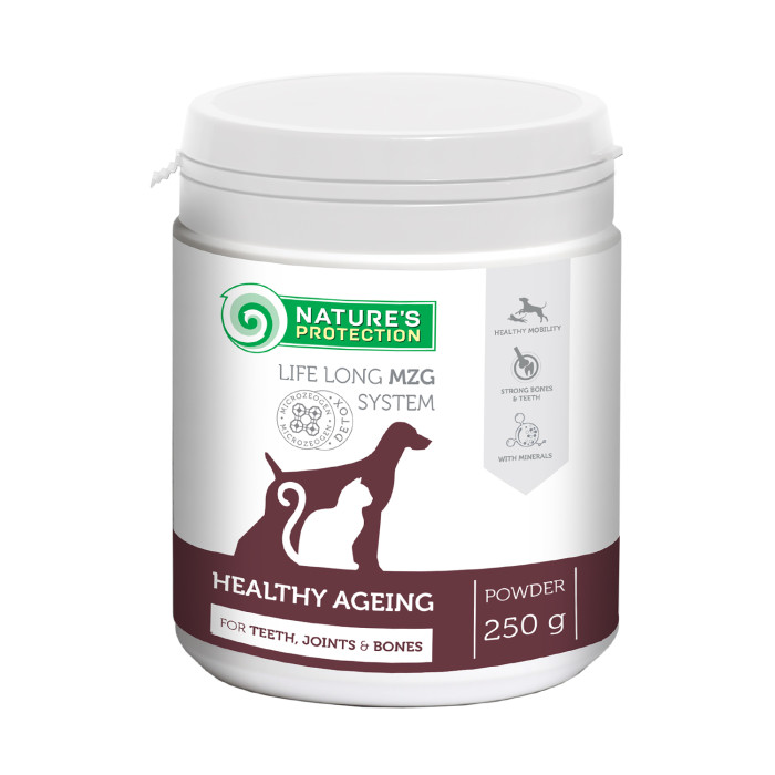 NATURE'S PROTECTION complementary feed for senior dogs and cats for teeth, joints & bones 