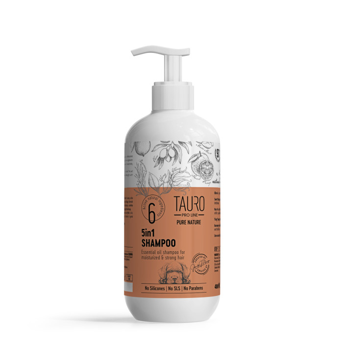 TAURO PRO LINE Pure Nature 5in1, moisturizing coat shampoo for dogs and cats 