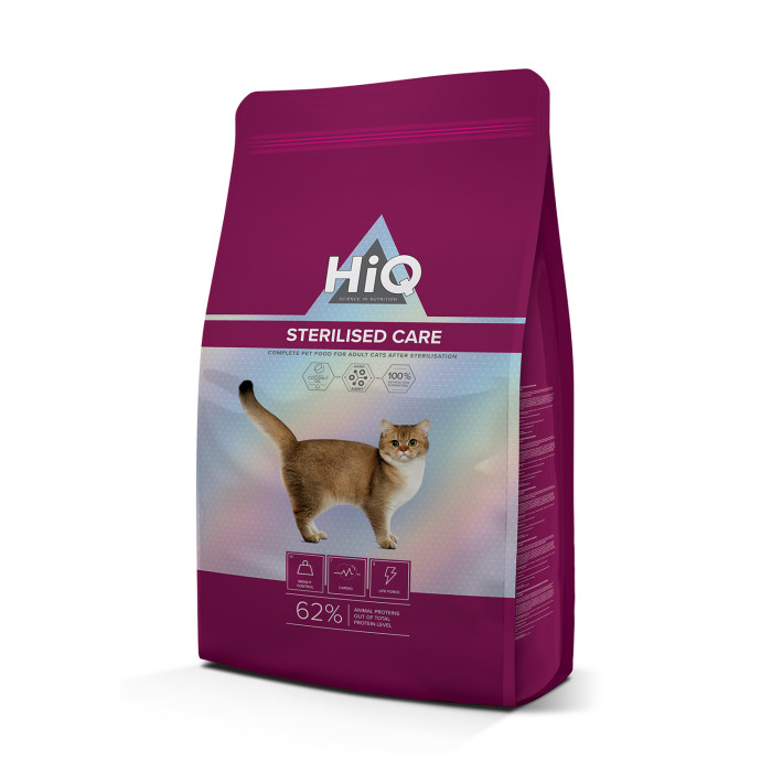 HIQ dry food for adult sterilised cats 