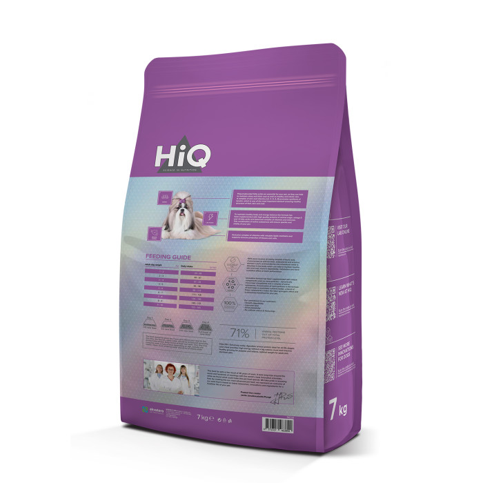 HIQ dry food for adult small breed dogs 