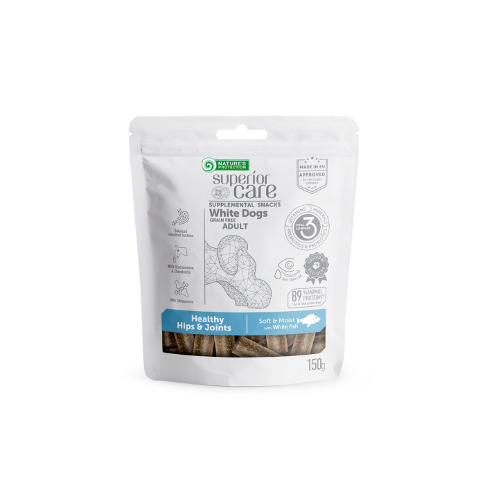 NATURE'S PROTECTION SUPERIOR CARE grain free complementary feed - snacks for adult dogs of all breeds with white fish 