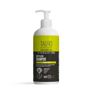 TAURO PRO LINE Ultra Natural Care deep clean shampoo for dogs and cats with white, light coat and skin 1000 ml