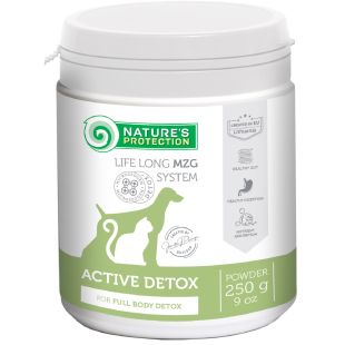 NATURE'S PROTECTION Active Detox, suaugusių šunų ir kačių pašaro papildas organizmo detoksikacijai 250 g