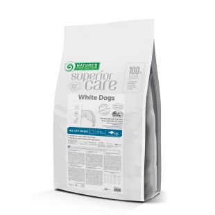 NATURE'S PROTECTION SUPERIOR CARE dry pet food with white fish for dogs of all sizes and life stages with white coat 10 kg