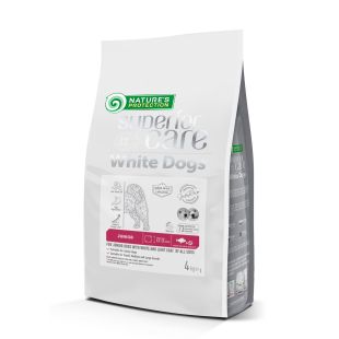 NATURE'S PROTECTION SUPERIOR CARE dry pet food with white fish for growing dogs of all sizes with white coat 4 kg