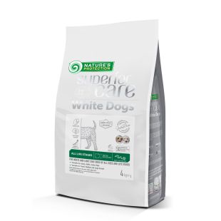 NATURE'S PROTECTION SUPERIOR CARE dry pet food with insect for dogs of all sizes and life stages with white coat 4 kg