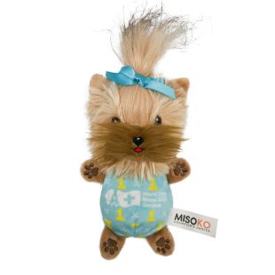 WORLD DOG SHOW dog plush toy YORKSHIRE TERRIER with replaceable sound parts 19,5x16x5,5 cm