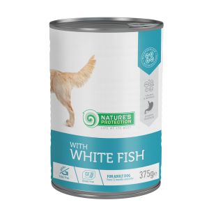 NATURE'S PROTECTION canned pet food for adult dogs with white fish 375 g