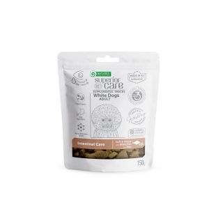 NATURE'S PROTECTION SUPERIOR CARE complementary feed - snacks for intestinal care with white fish and rice for adult all breed dogs with white coat 150 g