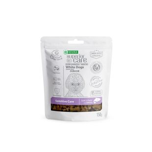 NATURE'S PROTECTION SUPERIOR CARE complementary grain free feed - snacks for sensitive care with salmon for junior all breed dogs with white coat 150 g