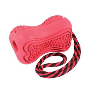 ZOLUX toy for pets with rope "Titan" rubber, L size, red color, 8x8x11,5 cm