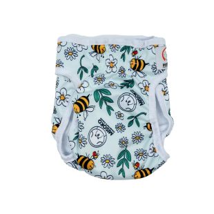 MISOKO reusable diapers for female dogs, with bees, light blue size S, 1 pc.