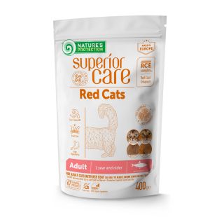 NATURE'S PROTECTION SUPERIOR CARE Red Cats Grain Free Herring Adult All Breeds, dry grain free pet food with herring for adult all breed cats with red coat, 400 g