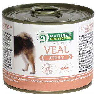 NATURE'S PROTECTION Dog Adult Veal Konservuotas pašaras šunims 200 g