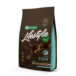 NATURE'S PROTECTION LIFESTYLE dry grain free food for adult cats with white fish 1.5 kg