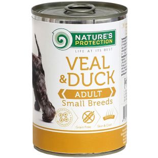 NATURE'S PROTECTION canned pet food for adult dogs with veal and duck 400 g