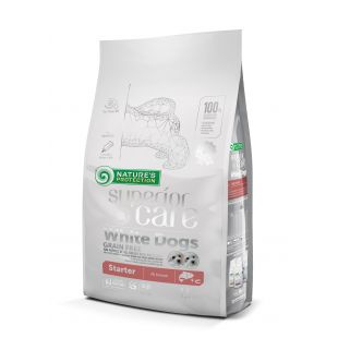 NATURE'S PROTECTION SUPERIOR CARE dry grain free food for puppies of all breeds with white coat, with salmon 1.5kg