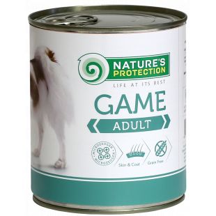 NATURE'S PROTECTION canned pet food for adult dogs with game 800 g