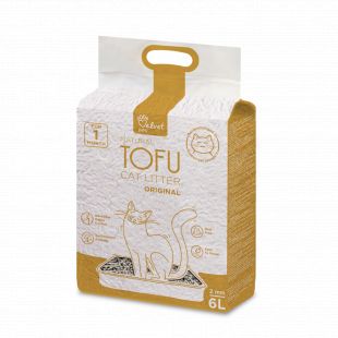 VELVET PAW Tofu cat litter original, 2mm kibbles, vacuum package, 2.6 kg/6 l