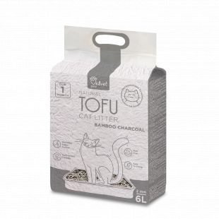 VELVET PAW Tofu cat litter bamboo charcoal, 2mm kibbles, vacuum package, 2.6 kg/6 l