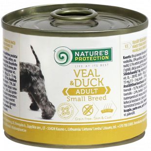 NATURE'S PROTECTION canned pet food for adult dogs with veal and duck 200 g