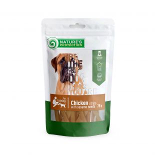 NATURE'S PROTECTION snack for dogs chicken strips with sesame, 75 g