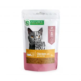 NATURE'S PROTECTION snack for cats with chicken and goji berries 75 g