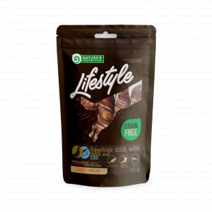 NATURE'S PROTECTION LIFESTYLE snack for dogs rawhide sticks with duck and cod rolls 75 g x 6