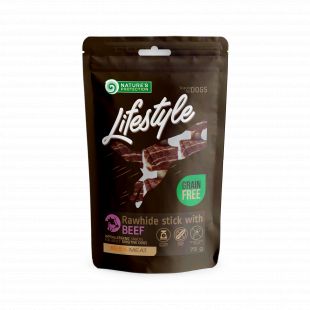NATURE'S PROTECTION LIFESTYLE snacks for dogs, rawhide foaming sticks with beef 75 g x 6