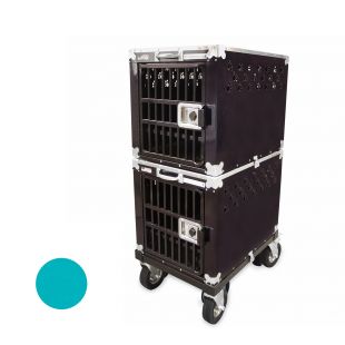 HYDROGROOM 200 Crate, double cage for animals Teal Sparkle