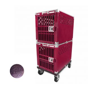 HYDROGROOM 300 Crate, double cage for animals Purple Shimmer
