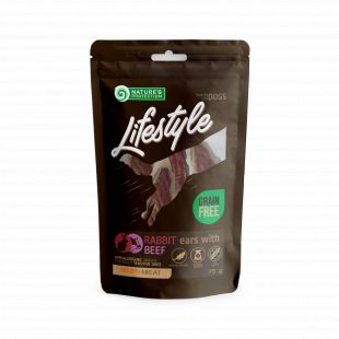 NATURE'S PROTECTION LIFESTYLE snacks for dogs, rabbit ears with beef 75 g