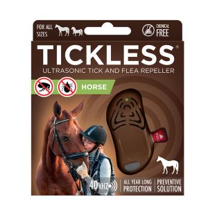 TICKLESS ultrasonic pendant for horses against ticks and fleas brown