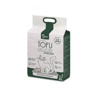 VELVET PAW TOFU litter for sterilised cats bamboo charcoal, 1,5 mm kibbles, 2,6 kg / 6 l