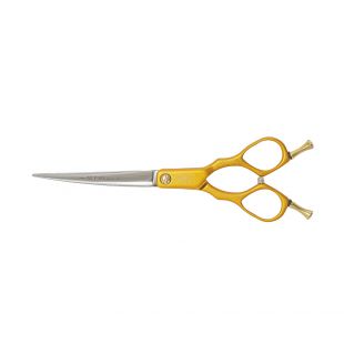 TAURO PRO LINE cutting scissors, for the right-handed 16.5 cm curved, aluminum, 440c stainless steel, gold color
